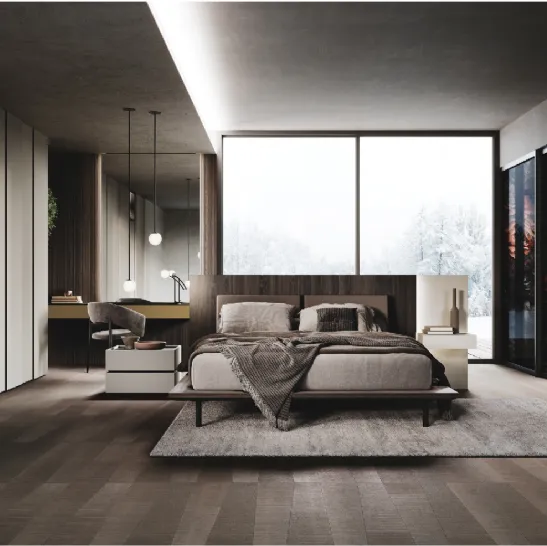 Letto Soulwave in Rovere di GF Interiors