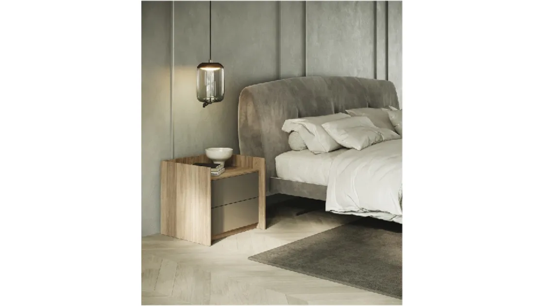 Letto in velluto con testiera Superbalance di GF Interiors